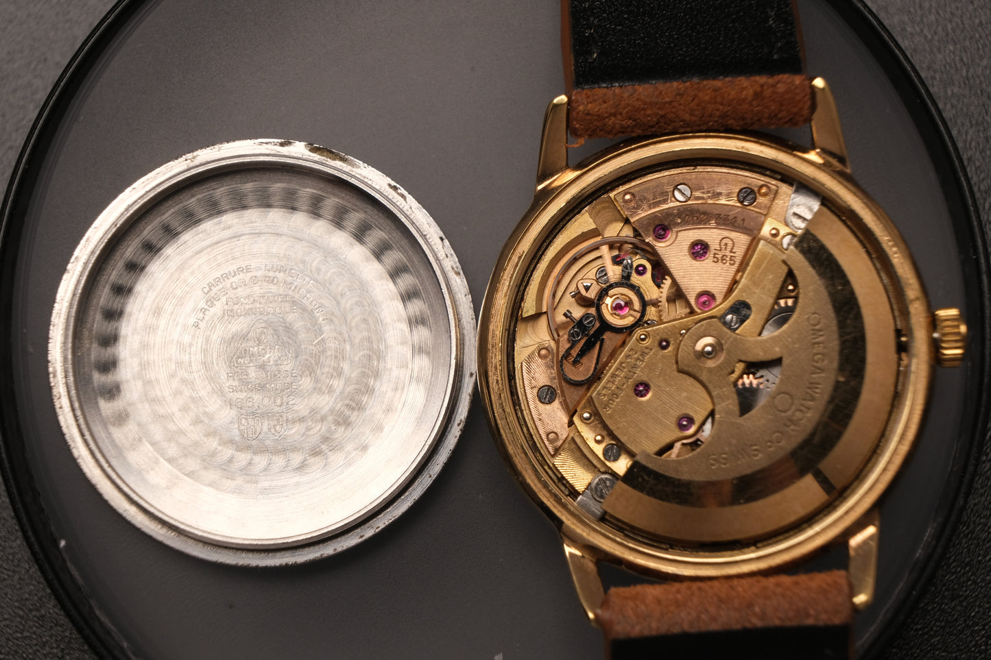 Vintage OMEGA SEAMASTER Black Cross Dial Gold  AUTOMATIC 166.002