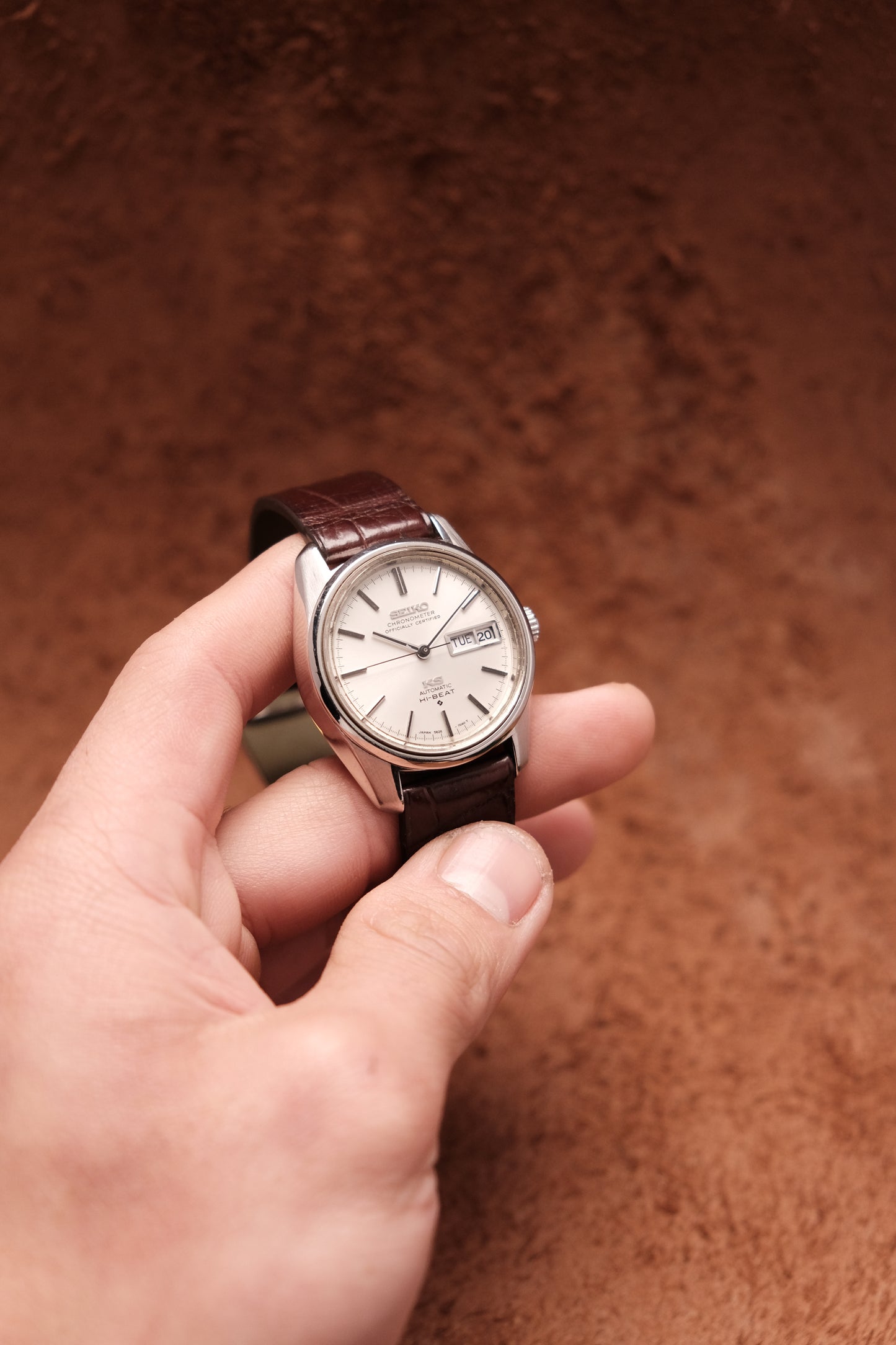 Seiko King Seiko 5626-7041 Vintage Hi-Beat Chronometer SS Automatic Mens Watch