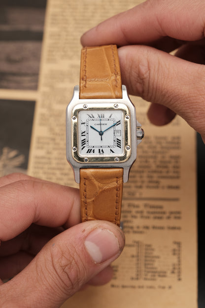 Cartier Santos Carree 2961 Large( 29x41mm)  White Romans Automatic 1980