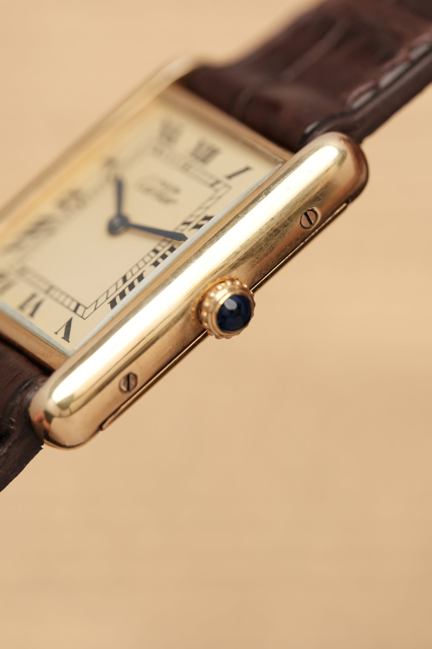 CARTIER MUST DE TANK VERMEIL (LM 23x31mm) ROMAN DIAL HAND WINDING