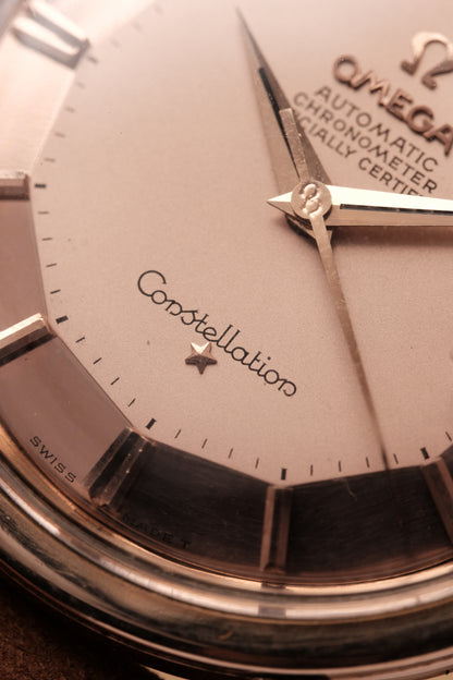 1966 OMEGA CONSTELLATION PIE PAN Mirror Rose Gold Dial (Salmon Dial )CHRONOMETER REF 168.004