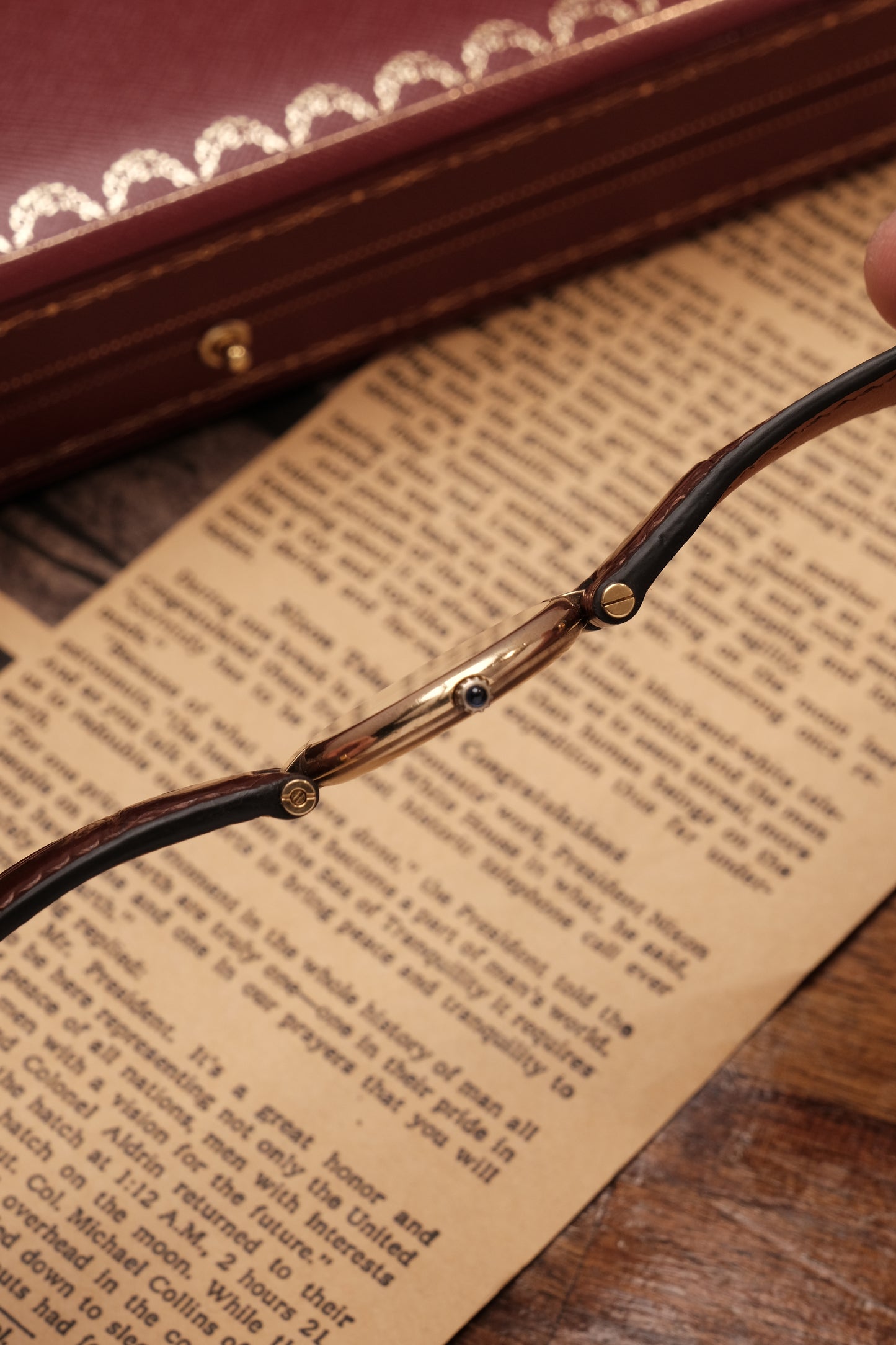 1990's  Cartier  Must Vendome LM Vermeil Quartz Gold Plated 30mm