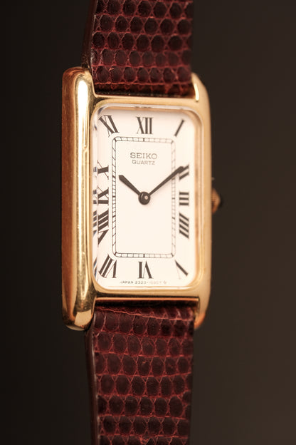 1981 Vintage Japan Mini Seiko Tank 2320-5630 (19x30mm)