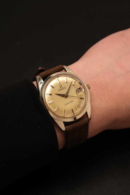 Vintage Omega Seamaster with Gold Crosshair Dial 166.010 from 1967