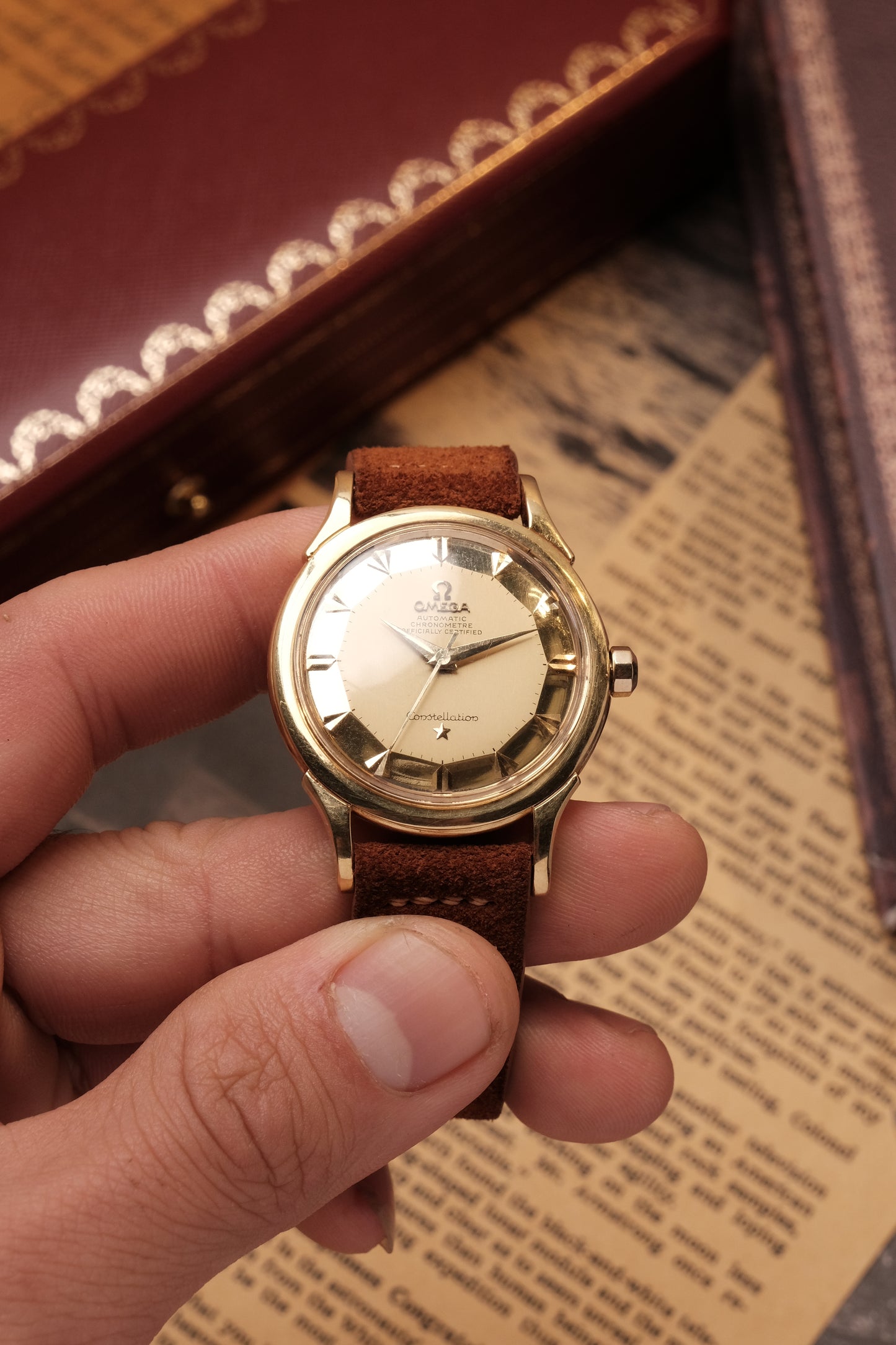 Vintage 1958 Omega Constellation Pie Pan De Luxe Arrow Head Ref 2852/2853 S.C