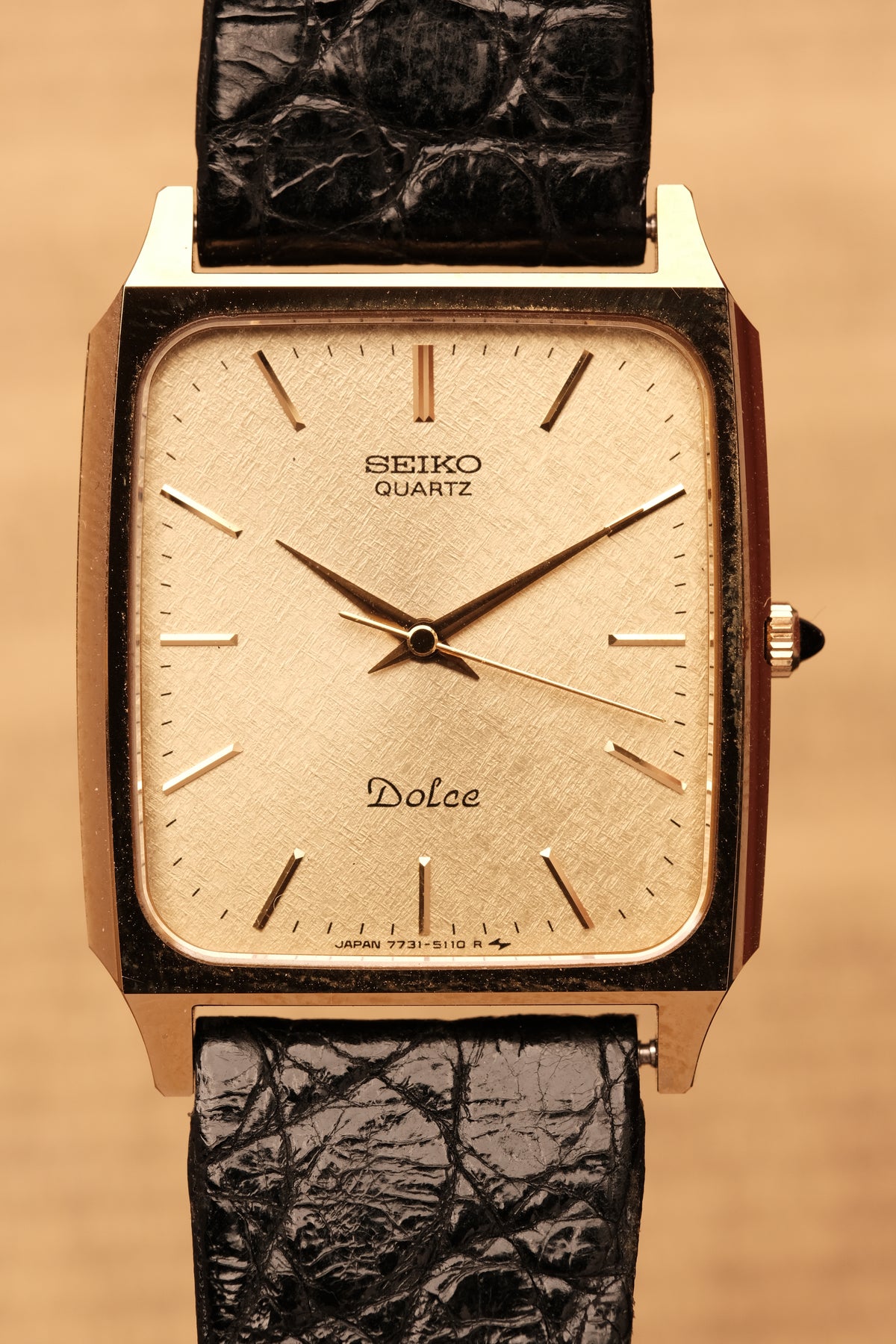 Vintage Seiko Dolce Gold Snow Flake Dial  7731-5110